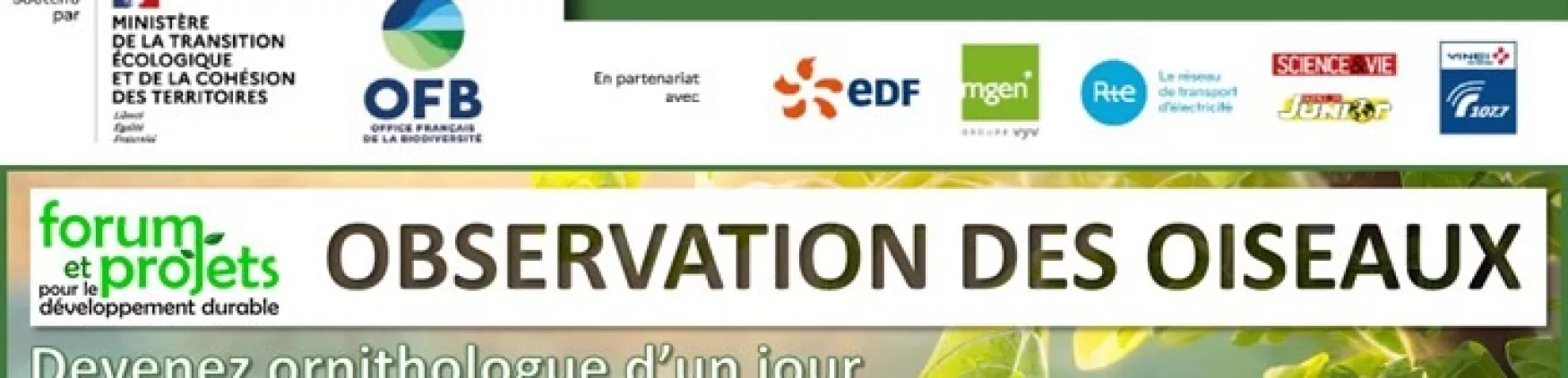 Fête de la nature – Observation des oiseaux – Samedi 25 mai