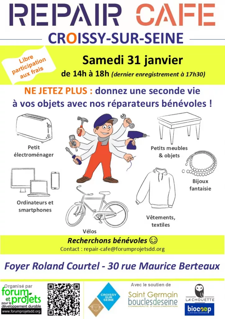 Repair Café Croissy-sur-Seine - 31 janvier