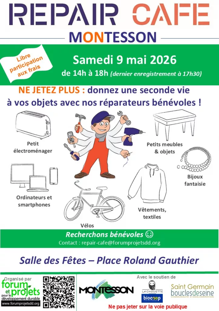 Repair Café Montesson - 9 mai 2026