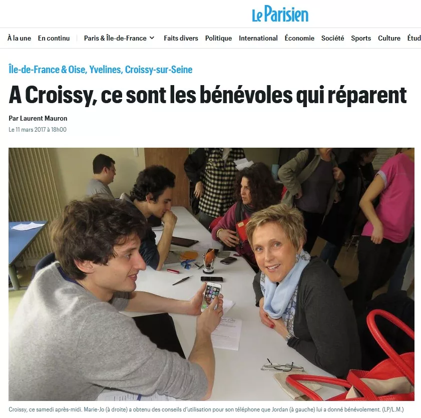 À Croissy, ce sont les bénévoles qui réparent